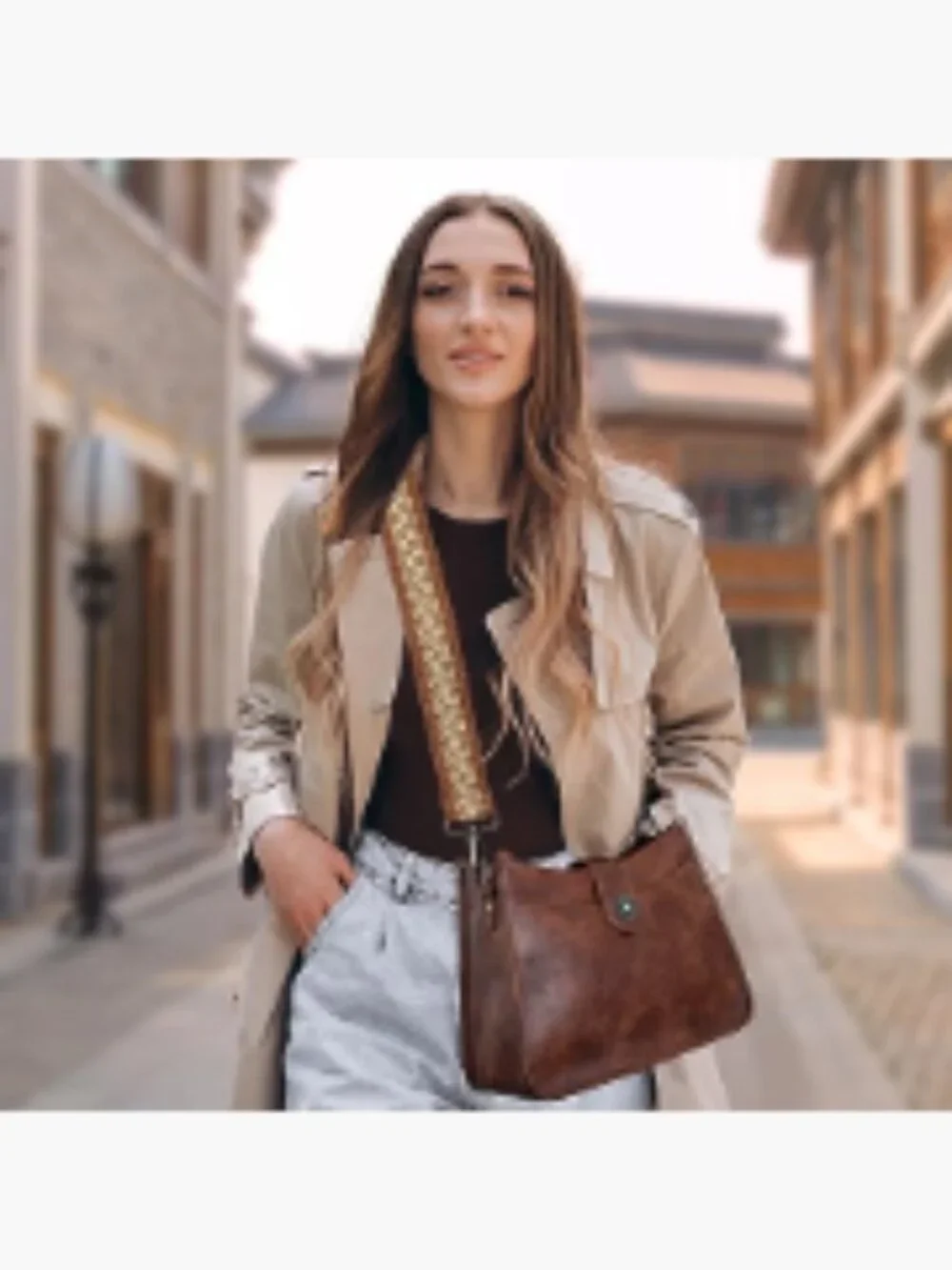 Trendy Vegan Leather Hobo Crossbody Purse with 2 Detachable Straps